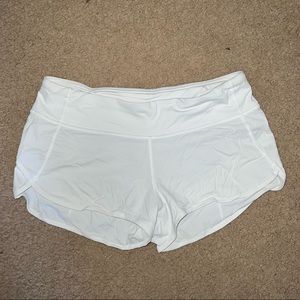 White Lulu lemon shorts size 6